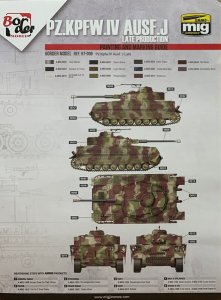 BORDER BD0036 - 1:35 Pz.Kpfw.IV Ausf.J Late - camouflage masking sheet B for Border BT008 model kit