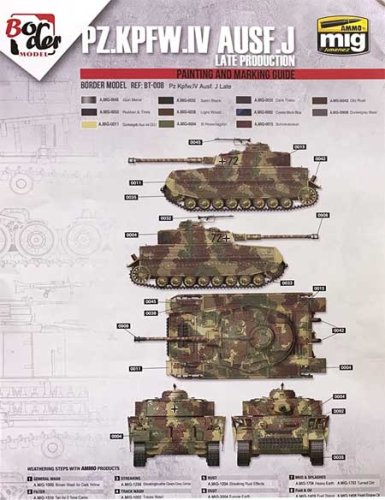 Go to product BORDER BD0034 - 1:35 Pz.Kpfw.IV Ausf.J Late - camouflage masking sheet for Border BT008 kit