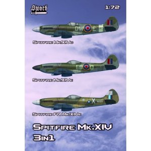 SWORD 72133 - 1:72 Spitfire Mk.XIV 3 in 1