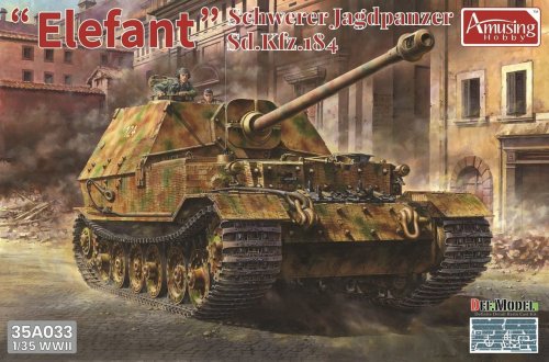 Go to product AMUSING HOBBY 35A033 - 1:35 Sd.Kfz.184 Schwerer Jagdpanzer Elefant w/ full interior