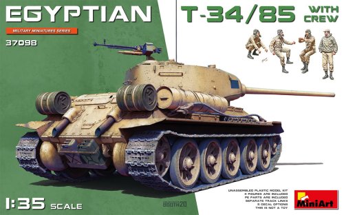Go to product MINIART 37098 - 1:35 Egyptian T-34/85 w/crew