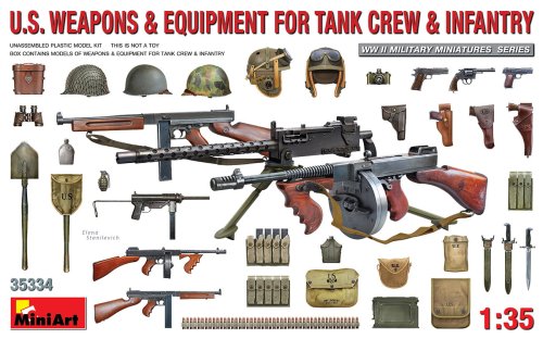 Go to product MINIART 35334 - 1:35 US Weapons & Equipment for tank crew & infantry
