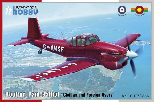 Go to product SPECIAL HOBBY 72356 - 1:72 Boulton Paul Balliol - Civilian and Foreign Users