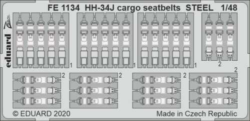Go to product EDUARD FE1134 - 1:48 HH-34J cargo seatbelts - Steel