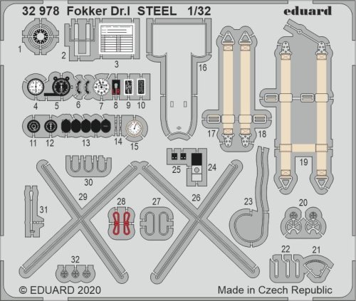 Go to product EDUARD 32978 - 1:32 Fokker Dr.I - Steel