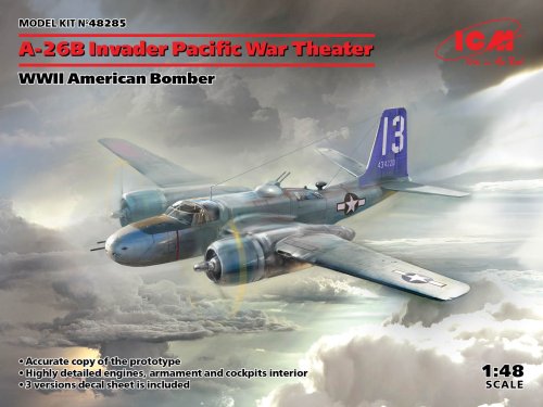 Go to product ICM 48285 - 1:48 A-26В Invader Pacific War Theater - WWII American Bomber