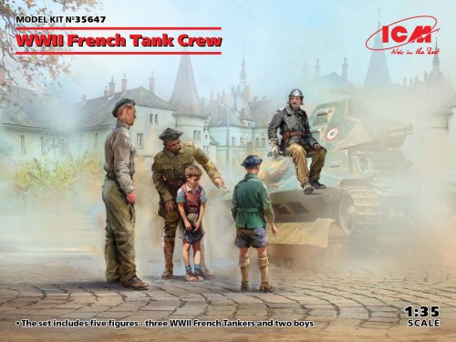 Go to product ICM 35647 - 1:35 WWII French Tank Crew (5 figures)