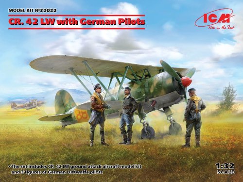 Go to product ICM 32022 - 1:32 Fiat CR. 42 LW with German Pilots
