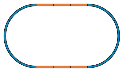 Go to product PIKO 55365 H0 - A-Gleis roadbed set for standard tracks set A
