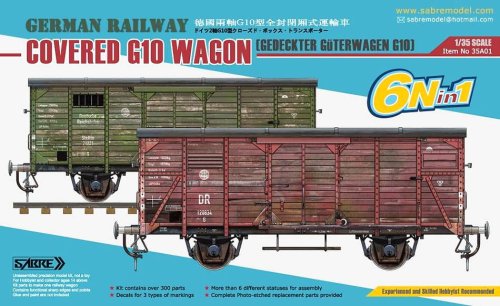 Go to product SABRE 35A01 - 1:35 German Railway Gedeckter Güterwagen G10