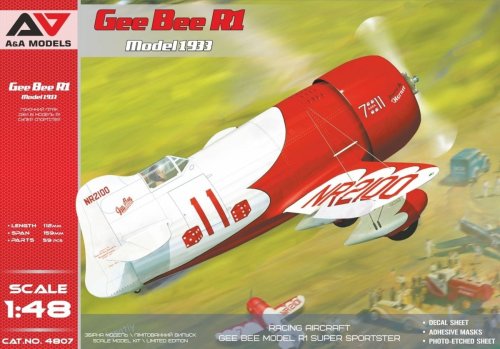 Go to product A&A MODELS 4807 - 1:48 Gee Bee R1 Model 1933