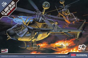 ACADEMY 12131 - 1:35 US Army OH-58D Kiowa Black Death