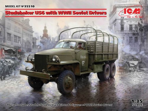 Go to product ICM 35510 - 1:35 Studebaker US6 with WWII Soviet Drivers