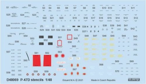 Go to product EDUARD D48069 - 1:48 P-47D stencils