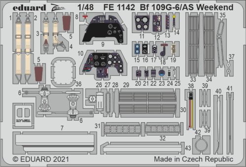 Go to product EDUARD FE1142 - 1:48 Bf 109G-6/AS Weekend