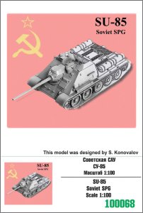 ZEBRANO Z100-068 - 1:100 SU-85 Soviet SPG