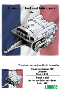 ZEBRANO Z100-065 - 1:100 French trailer for fuel and lubricants (late)