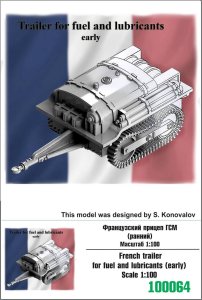 ZEBRANO Z100-064 - 1:100 French trailer for fuel and lubricants (early)