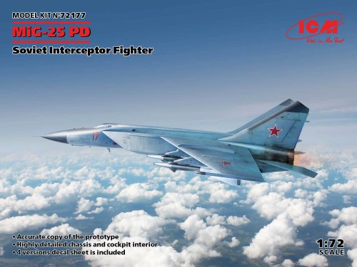 Go to product ICM 72177 - 1:72 MiG-25 PD Soviet Interceptor Fighter