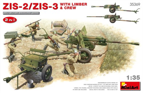 Go to product MINIART 35369 - 1:35 ZIS-2/ZIS-3 With Limber & Crew