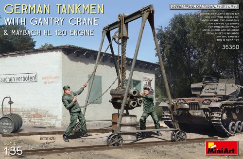 Go to product MINIART 35350 - 1:35 German Tankmen With Gantry Crane & Maybach HL 120 Engine