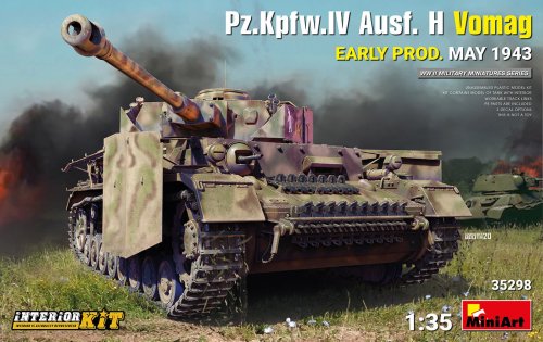 Go to product MINIART 35298 - 1:35 Pz.Kpfw.IV Ausf. H Vomag. Early Prod. May 1943 w/ interior
