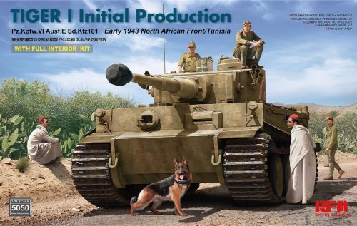 Go to product RYE FIELD MODEL 5050 - 1:35 Tiger I Pz.Kpfw. VI Ausf E Early 1943 North African Front / Tunisia - with Full Interior Kit