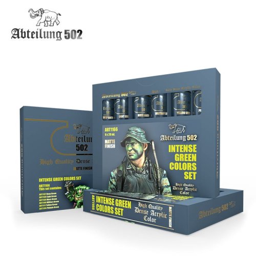 Go to product ABTEILUNG 502 ABT1166 - High Quality Dense Acrylics Colors paint set - Intense Green Colors Set 6 x 20 ml