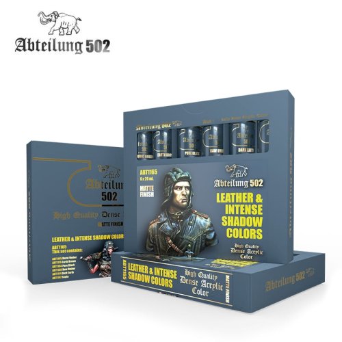 Go to product ABTEILUNG 502 ABT1165 - High Quality Dense Acrylics Colors paint set - Leather & Intense Shadow Colors Set 6 x 20 ml