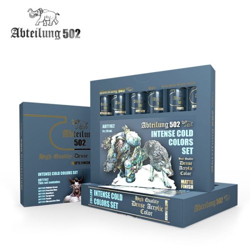 Go to product ABTEILUNG 502 ABT1162 - High Quality Dense Acrylics Colors paint set - Intense Cold Colors Set 6 x 20 ml