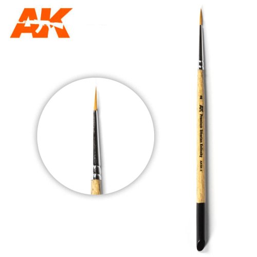 Go to product AK INTERACTIVE SK-2 - Siberian Kolinsky premium paintbrush. 2