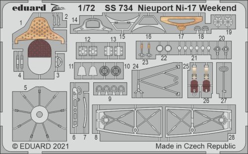 Go to product EDUARD SS734 - 1:72 Nieuport Ni-17 Weekend
