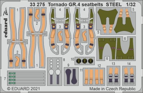 Go to product EDUARD 33275 - 1:32 Tornado GR.4 seatbelts - Steel