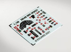 EDUARD 3DL48009 - 1:48 P-38F - Space 3D Decals + PE
