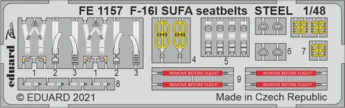 Go to product EDUARD FE1157 - 1:48 F-16I SUFA seatbelts - Steel