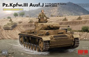RYE FIELD MODEL 5072 - 1:35 Pz.Kpfw.III Ausf.J w/ full interior kit