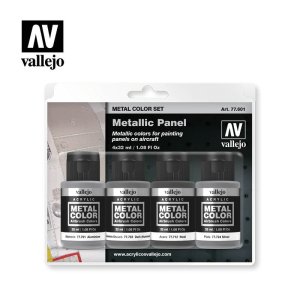 VALLEJO 77601 - Metallic Panel - Metal Color Set