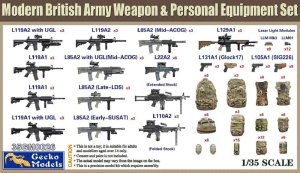 GECKO MODELS 35GM0026 - 1:35 Modern British Army Weapon & Personal Equipment Set