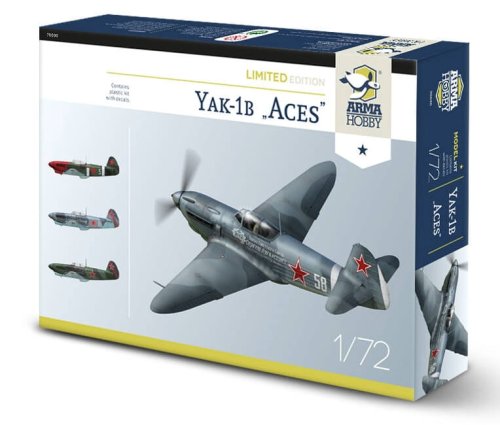 Go to product ARMA HOBBY 70030 - 1:72 Yakovlev Yak-1B Soviet Aces - Limited Edition
