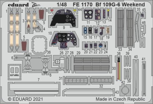 Go to product EDUARD FE1170 - 1:48 Bf 109G-6 Weekend