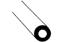 PLASTRUCT 90103 - Butyrate round tubing dia 2.4 mm (inside 1.3 mm) l 375 mm