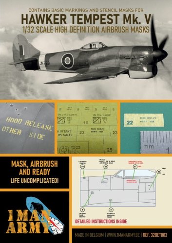 Go to product 1 MAN ARMY 32DET003 - 1:32 Hawker Tempest Mk.V