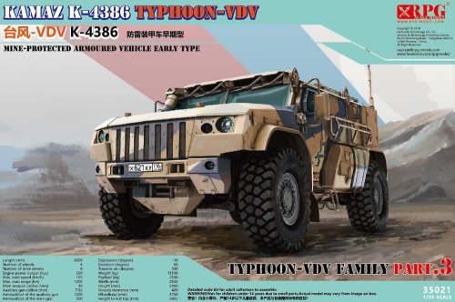 Go to product RPG MODEL 35021 - 1:35 Kamaz K-4386 Typhoon-VDV Mine-Protected Armoured Vehicle Early Type