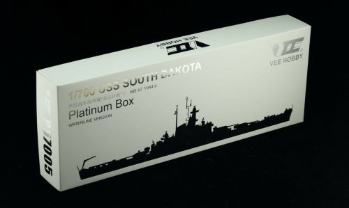 Go to product VEE HOBBY P57005 - 1:700 USS South Dakota BB-57 1944.6 Platinum Box