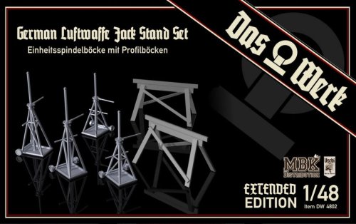 Go to product DAS WERK DW4802 - 1:48 German Luftwaffe Jack Stand Set - Extended Edition