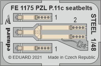 Go to product EDUARD FE1175 - 1:48 PZL P.11c seatbelts - Steel