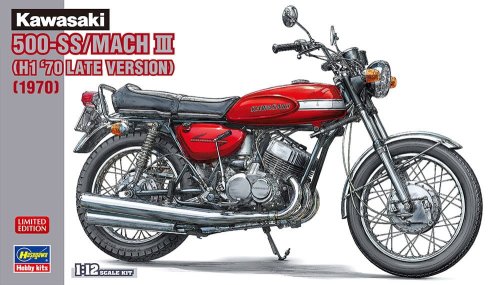 Go to product HASEGAWA 21731 - 1:12 Kawasaki 500-SS/Mach III H1 70 Late Version 1970