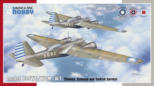 Go to product SPECIAL HOBBY 72440 - 1:72 Model 139WC/WSM/WT - Chinese, Siamese and Turkish Service