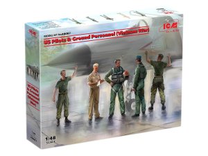 ICM 48087 - 1:48 US Pilots & Ground Personnel (Vietnam War)