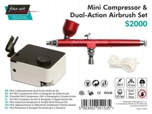 FINE-ART FA-S2000 - Painting set - airbrush and mini compressor.